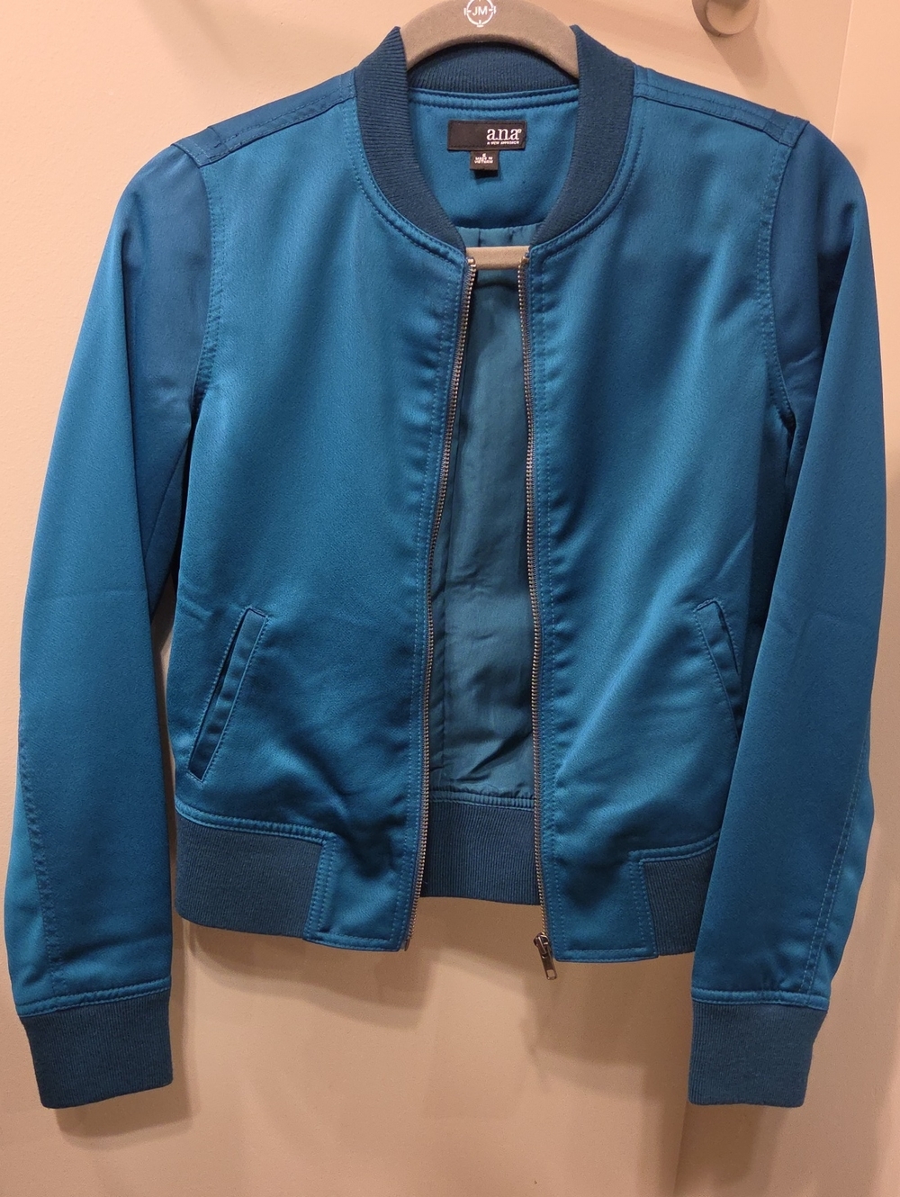 a.n.a Teal-Blue Bomber Jacket - Women's Zip Front